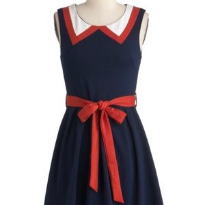 Red, white, and cute dress from Modcloth
